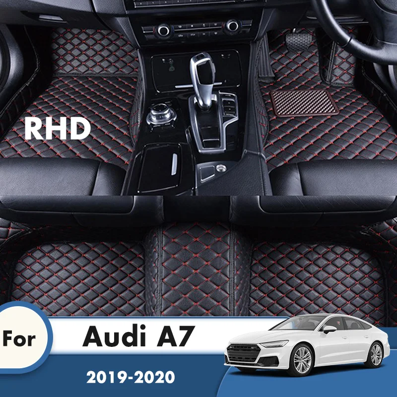 

RHD Custom Car Floor Mats For Audi A7 2020 2019 Car Accessories Interior Carpet Car Styling Covers Rug Auto Decoration Foot Pads