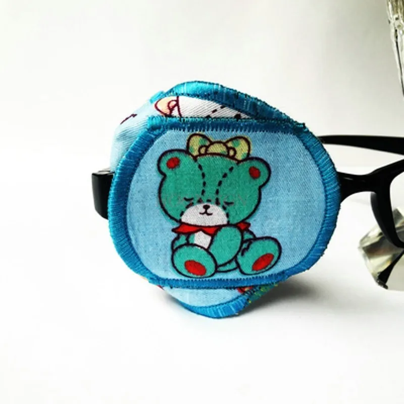 Bear amblyopia goggles for children with monocular correction Shading cartoon handmade pure cotton light