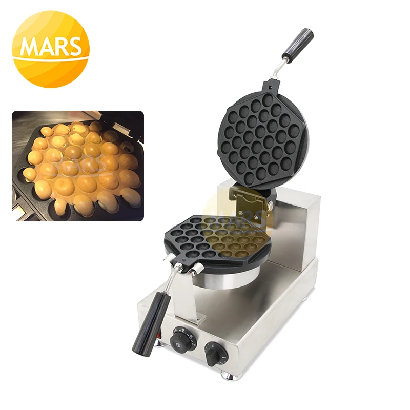 Hong Kong Waffle Maker Ice Cream Egg Eggettes Puff Cake Baker Nonstick Waffle Iron Baking Machine 220V 110V Bubble Egg Cake Oven