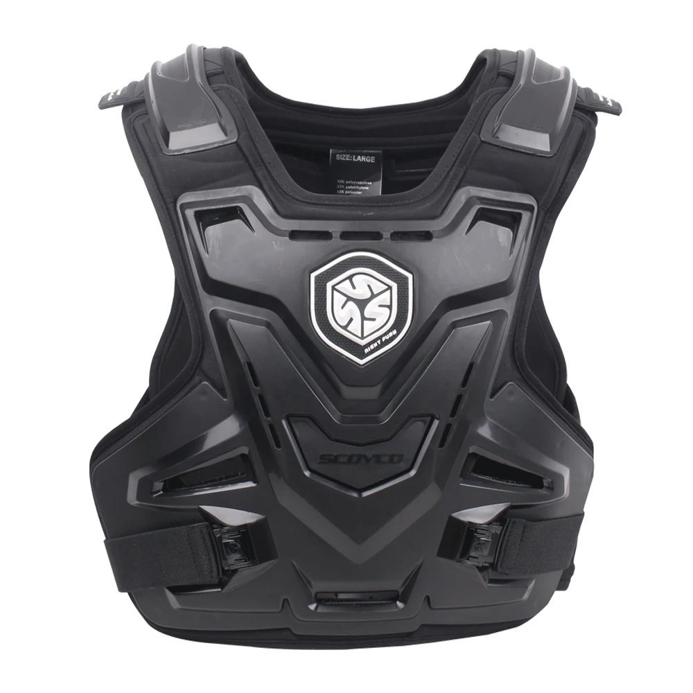 SCOYCO Motorcycle Armor CE Motocross Chest Back Protector Moto Protection Body Armor Riding Motocross Jacket Protective Gear