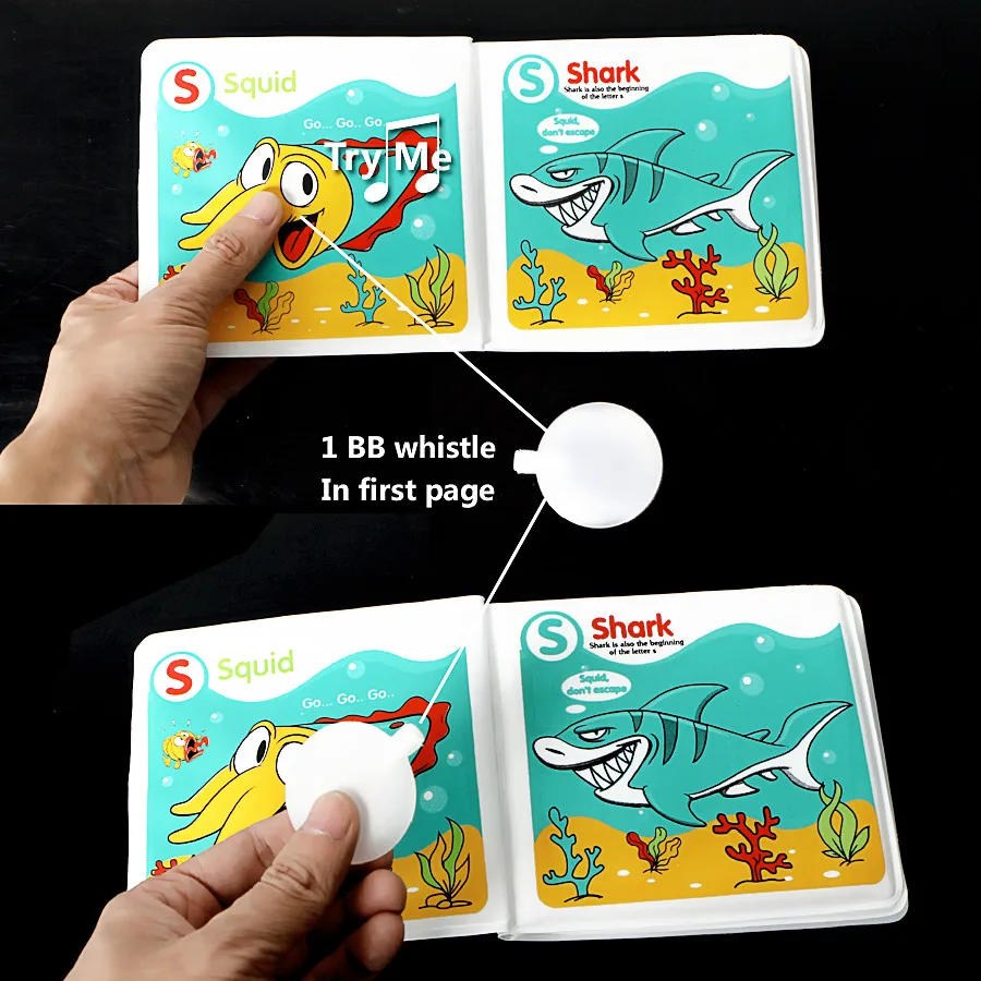 Baby Bath Toys Books, Swimming Water Bathroom Toy Kids Early Learning Animal,Food Waterproof Books Educational Toys For Children
