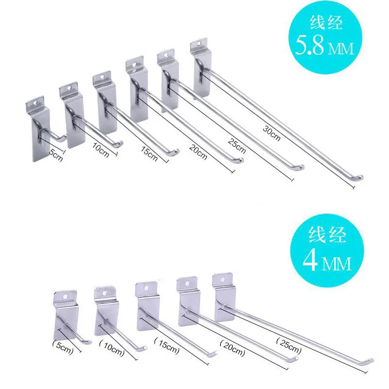 5PCS Display Hanging Hooks Multi-purpose Storage Metal Racks Shelf Pothook Towel Hanger Garage Hole Plate Hardware Accessories