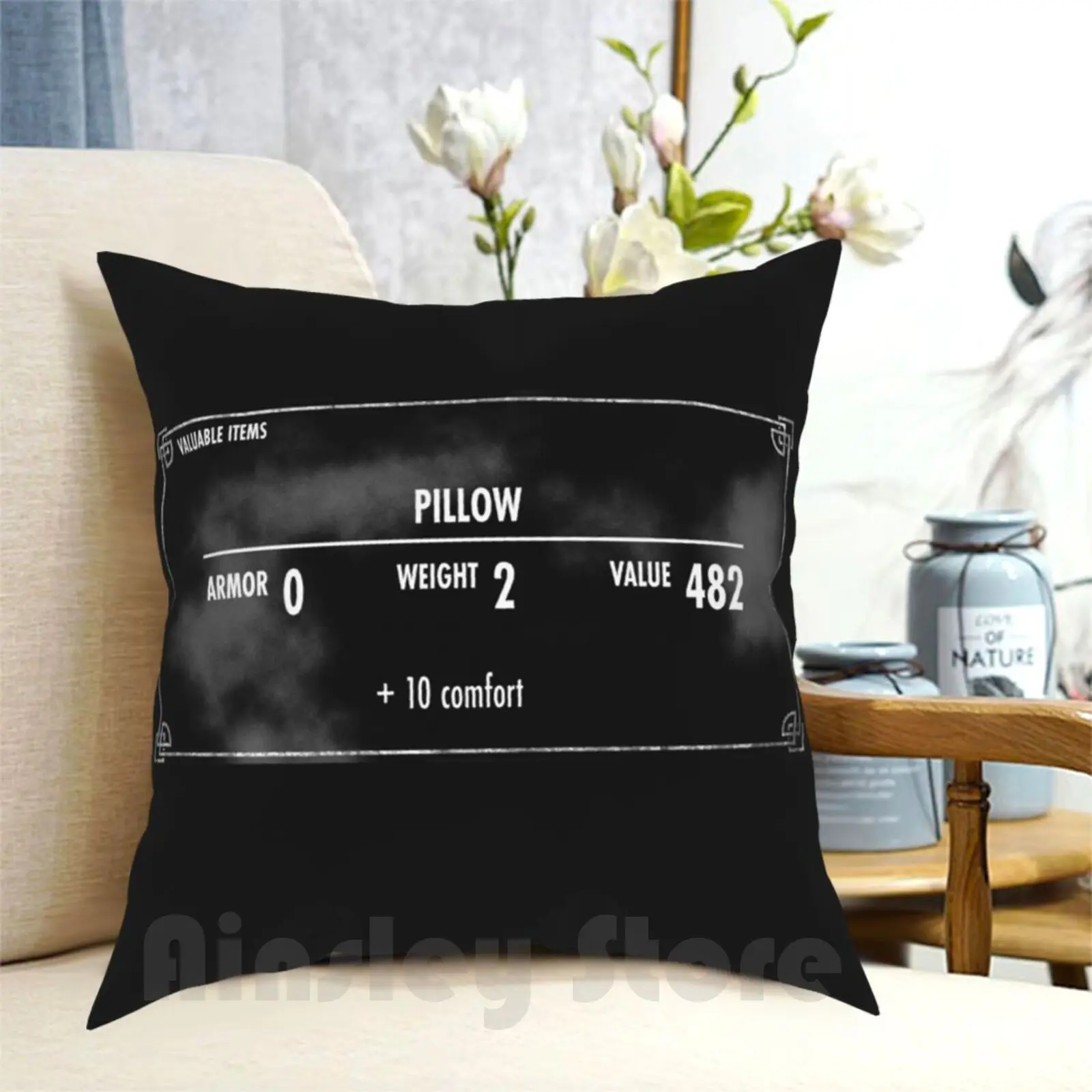 

Valuable Items Pillow Case Printed Home Soft Throw Pillow Skyrim Dragonborn Dragon Game Pc Game Rpg Items Elder Scrolls