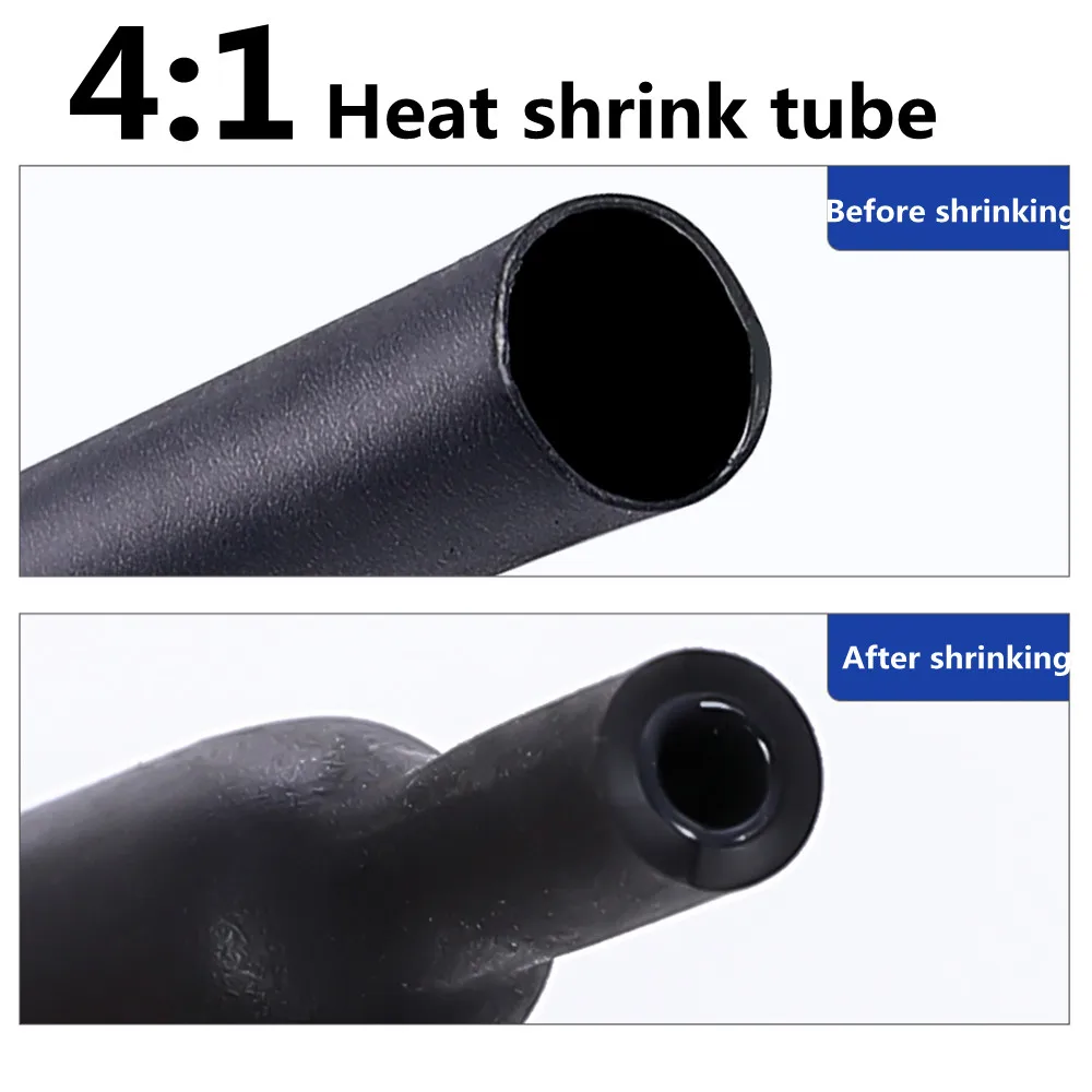 5m color 4:1 wire heat shrink thickened hot melt glue shrink tube cable protection shrink tube 6mm-32mmFour times heat shrink