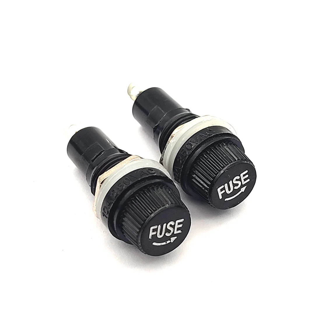 10ชิ้น/เซ็ตทนทานฟิวส์ Mount ผู้ถือแผง Mount สกรูหมวกฟิวส์สำหรับแก้วหลอดฟิวส์5X20มม.6x30mm