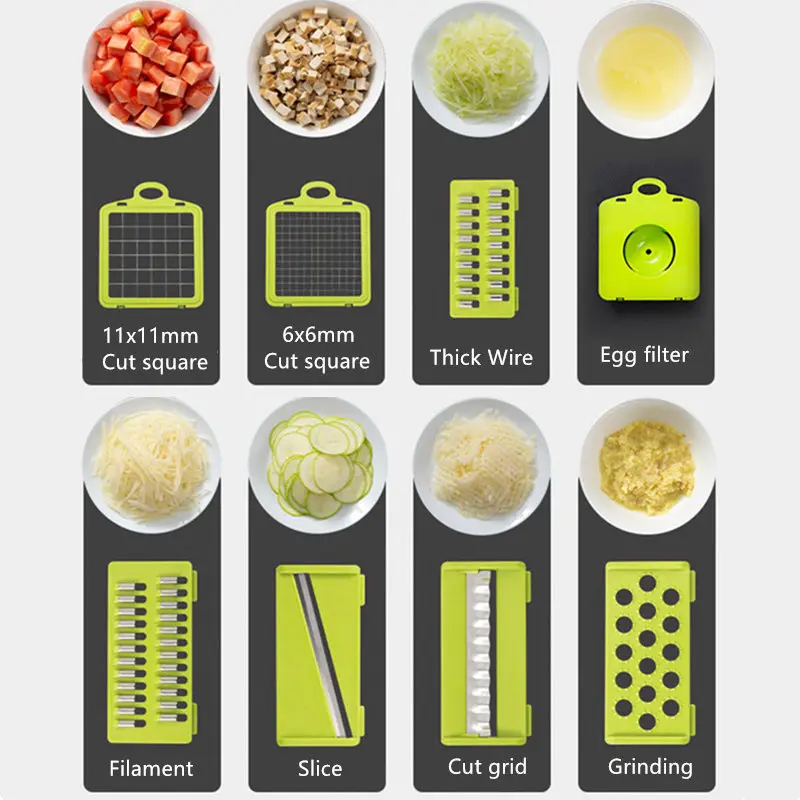 Vegetable Cutter Slicer Fruit Slicer Potato Carrot Shredders Peeler Grater Chopper Fruit Cutter With Basket Kitchen Accessories