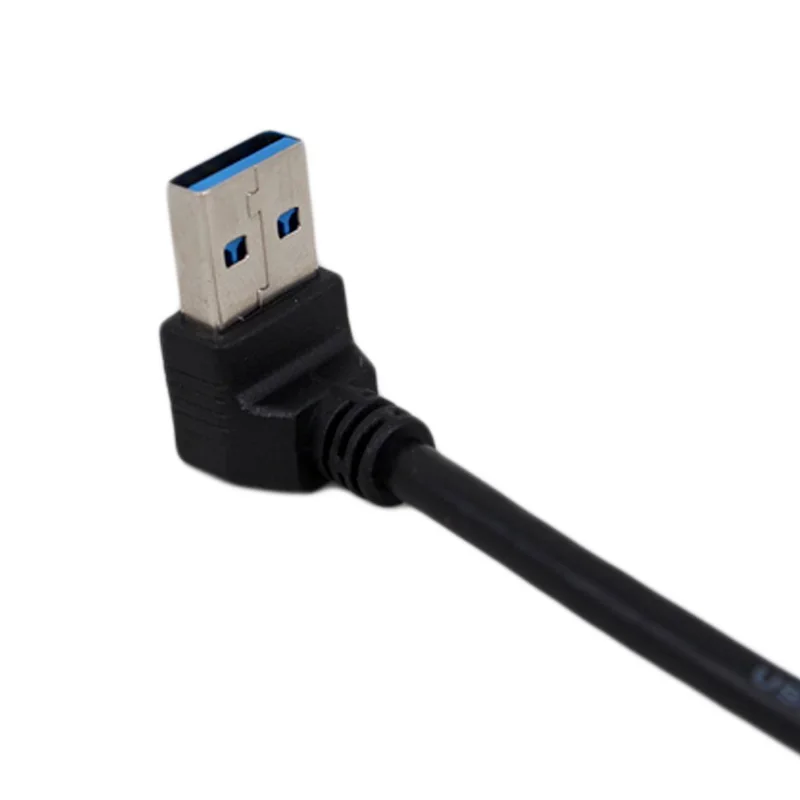 20cm USB 3.0 prawo/lewo/góra/kąt nachylenia 90 stopni przedłużacz kabla Adapter z gniazda męskiego na żeńskie kable USB