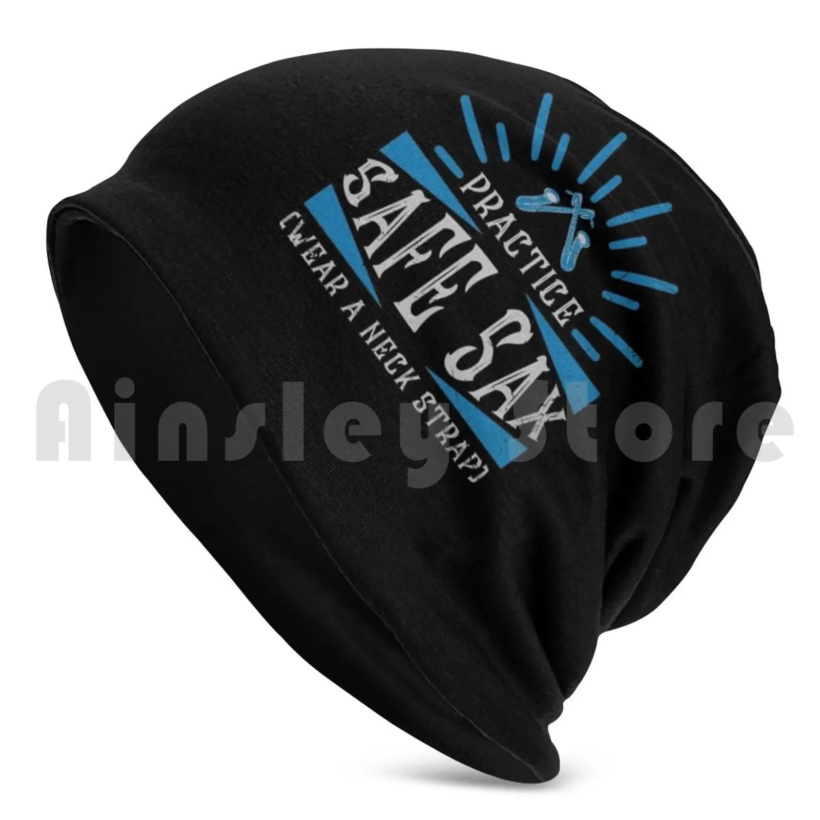 Practice Safe Sax-Saxo For Men Women Saxophonist Band Marching Beanies Pullover Cap Comfortable Saxophone Saxo Sax