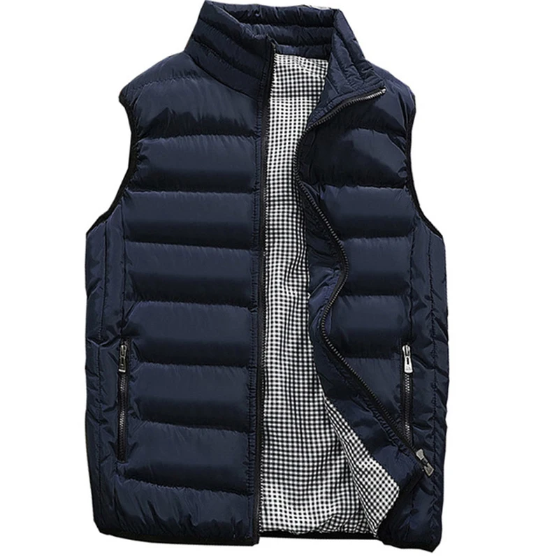 Brand Clothing Vest Jacket Mens New Autumn Warm Sleeveless Jacket Male Winter Casual Waistcoat Men Vest Plus Size Veste Homme