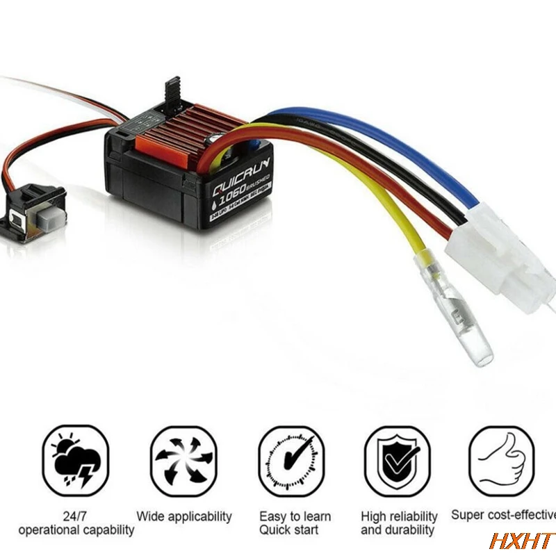 Hobbywing QuicRun 80A/60A Waterproof Brushed ESC W/ Program Card For RC Crawler