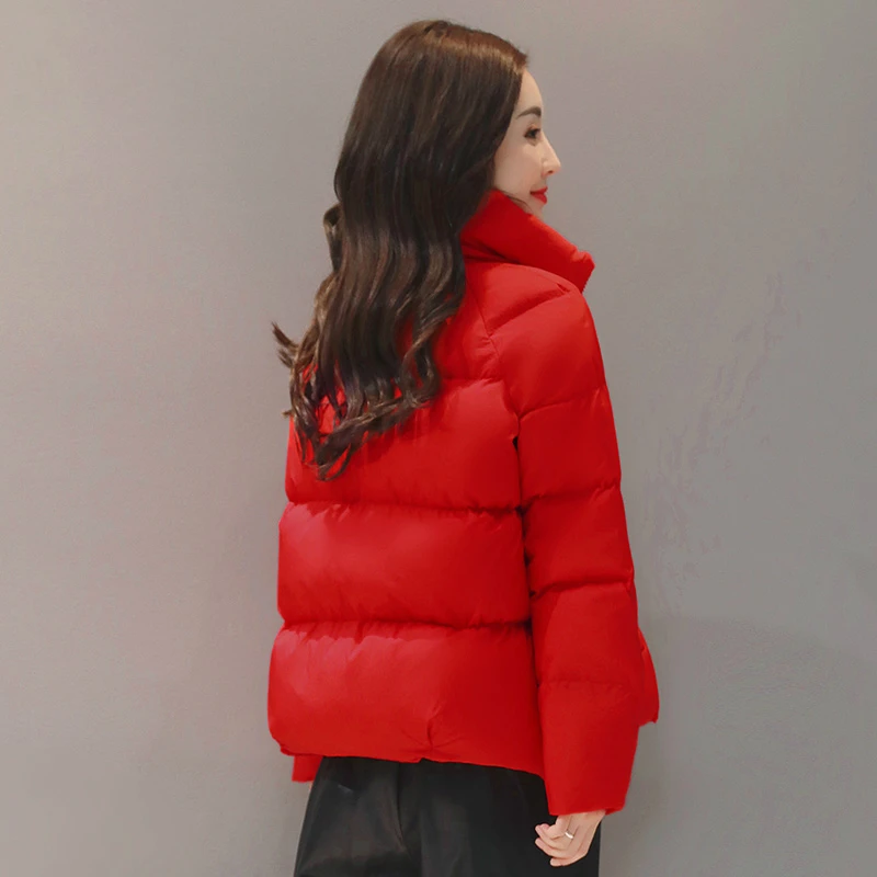 Thick Down Cotton Parkas 2020 Winter Jacket Women Short Slim Fit Clothes Korean Fashion Ladies Coat Chaqueta Mujer LWL772