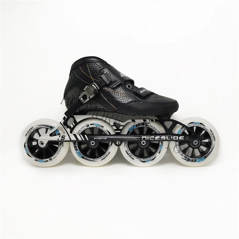 3X125mm / 4X110mm Multiple Functional Inline Speed Skates Base with 110mm 125mm Marathon Road Street Skating Frame F1 MATTER MPC