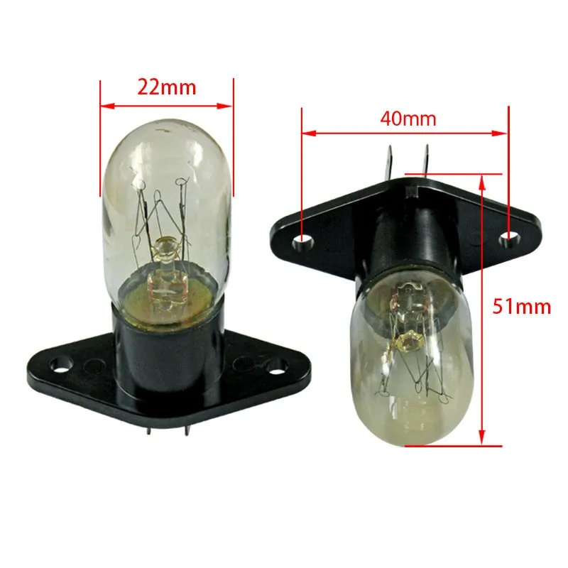 Microwave Oven Global Light Lamp Bulb Base Design 230V 2A Replacement Universal