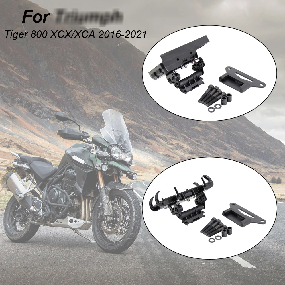 For Tiger 800 XCX/XCA 2016-2021 Motorcycle Navigation Bracket GPS Plate Bracket Phone Holder USB 2020 2019 2018 2017