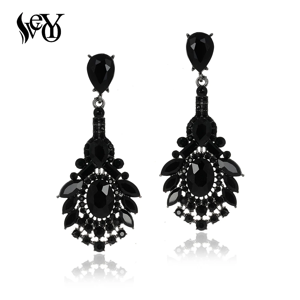 VEYO Luxury Crystal Drop Earrings Trendy Bridal Dangle Earrings Fashion Jewelry for Women Gift New Wholesale