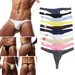 Men's Briefs Bikini G-strings Lingerie Underwear  Low Waist Panties Smooth Briefs Tangas Thongs Bulge Pouch Underpants