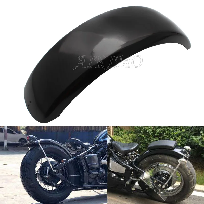 Motocykl Old School 6 "czarny płaski błotnik przyczepy dla Harley Bobber Chopper Triumph BSA XS650 Honda STEED400 rumak 600