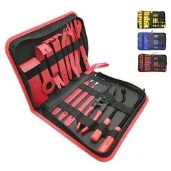 19pcs Auto Door Trim Removal Tool Kit Car Interior Exterior Dashboard Radio Repair Pry Set Automotive Handheld Disassembly Tools