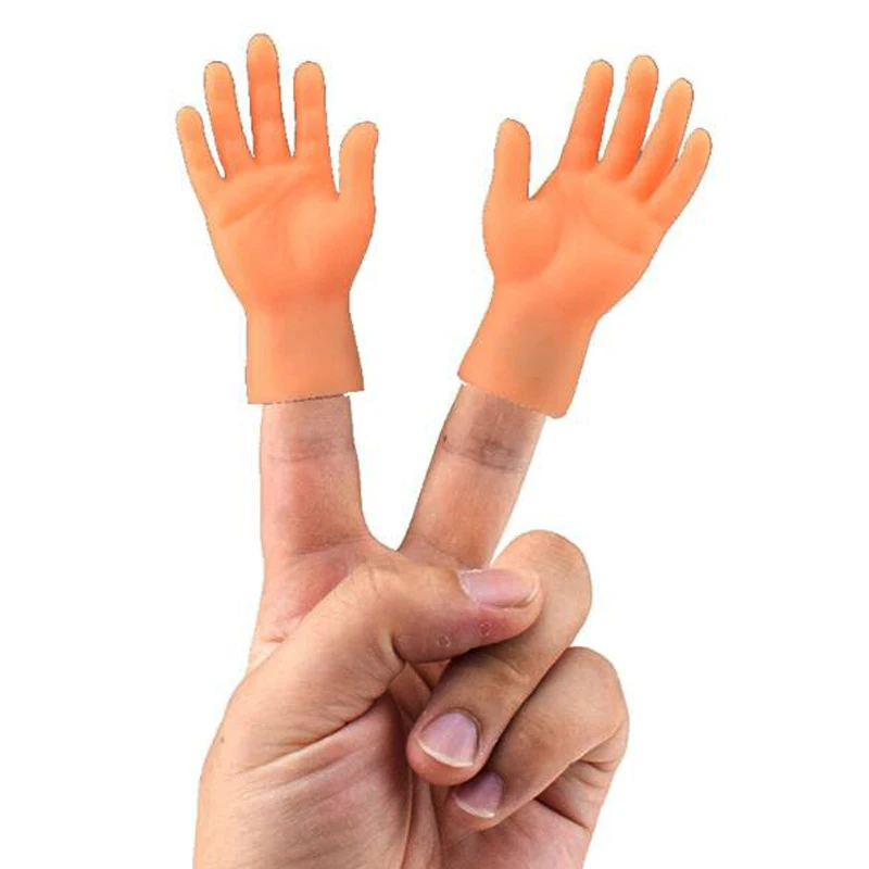 Freeship New Fun Mini rubber finger hand puppet set of 2,4,6,12 left right finger toys favors for party bag pinata stock fillers