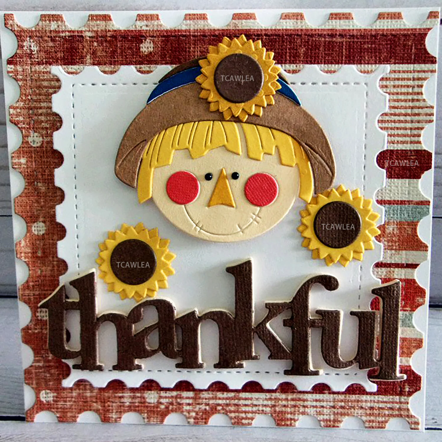 New Scarecrow Cutting Dies Thankful Scrapbook Card Decor