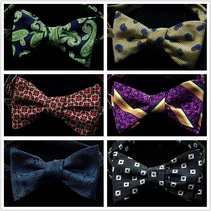 Adjustable Bowties bow tie self  Jacquard Men Classic Wedding Party Bow Ties Bowknot Gift