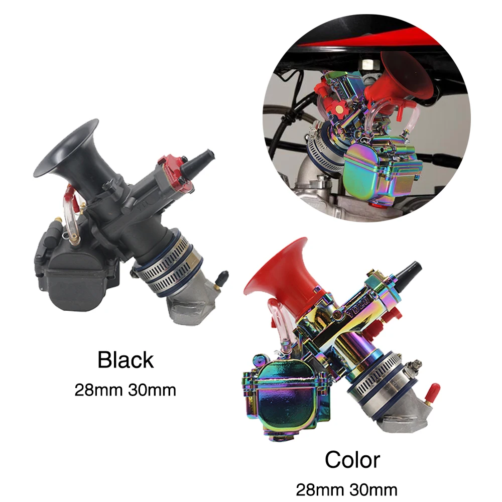 ZSDTRP YD28/30 Motorcycle Carburetor Yoshimura YD-MJN28/30 Dual Stack Carburetor Power Up Kit For Honda Monkey ATV Quad Go Kart