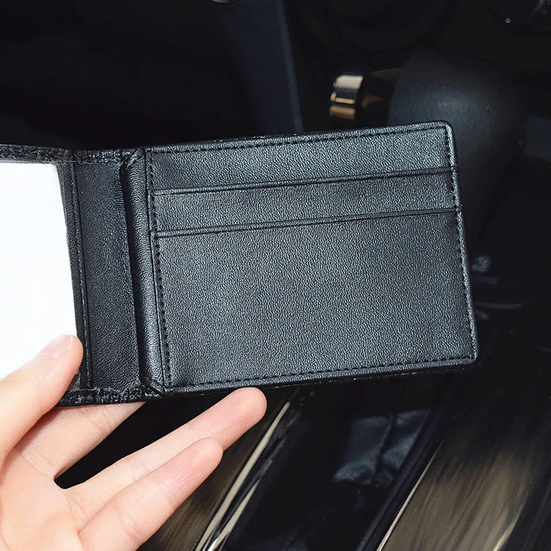 1X Crown Car Driver License Bag PU Leather Credit Cards Holder Case Driving Documents Card Credit Storage Interior Accessories