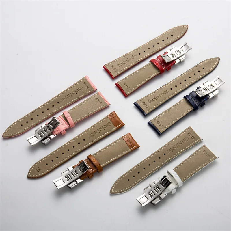 14mm 16mm 17mm 18mm 19mm 20mm 22mm Leather Watchbands Watch straps Watch accessories Women Men Universal Belt band Accessories