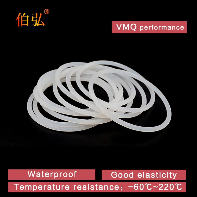 White Silicon Ring 1PC/lot Silicone/VMQ O-Ring CS4mm OD 55/60/65/70/72/75/80/85/90/95/100/105/150mm Rubber Seal Gaskets Washer