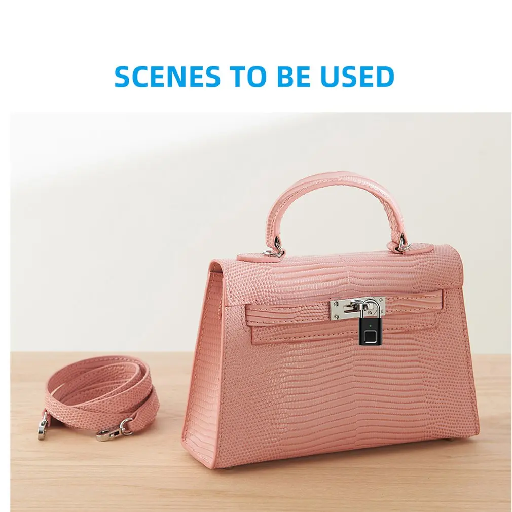 قفل باب ذكي مع بصمة الإبهام ، قابل لإعادة الشحن ، USB ، بدون مفتاح ، شحن سريع