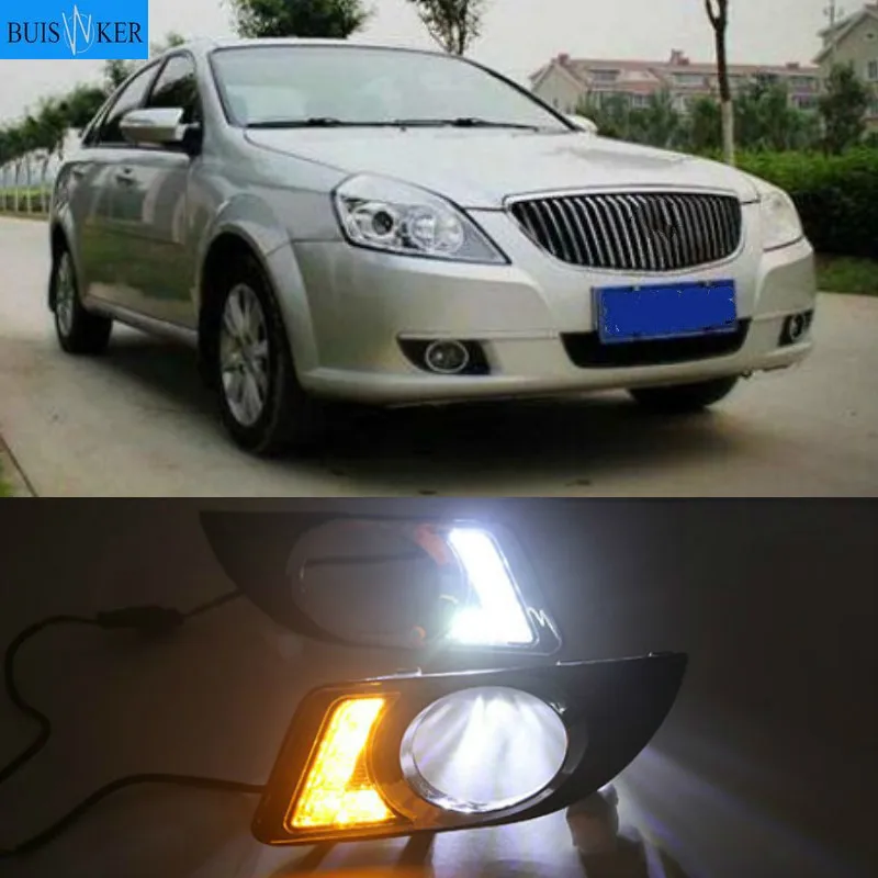 

2 шт. светодиодный DRL Противотуманные Фары Светильник для Buick Excelle 2008-2012 с передняя противотуманная фара Дневной светильник