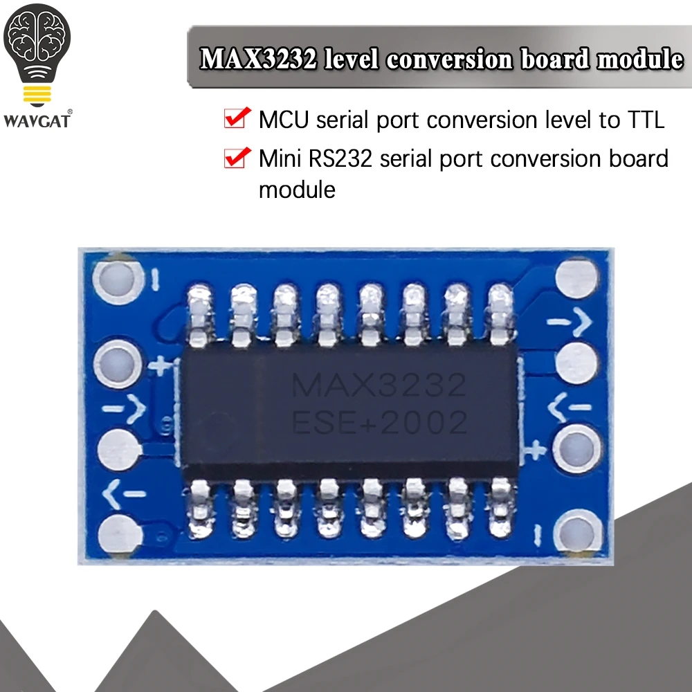 10PCS The mini RS232 MAX3232 turn TTL level conversion board serial conversion module.We are the manufacturer