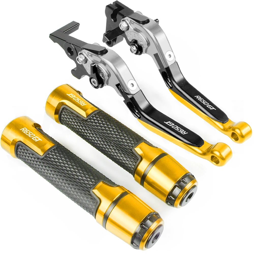 GT650R LOGO Motorcycle CNC Brake Clutch Levers Handlebar Grip Handle Hand Grips For Hyosung GT 650R 2006-2009 2007 2008 2009