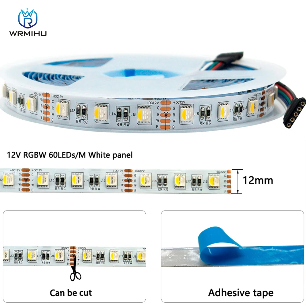 Imagem -03 - Rgbw Rgbww Flexível 60 84 94led m à Prova de Água Conduziu a Luz de Tira para o Armário de Exibição do Teto da Construção m Lote Dc12 24v Smd5050 In1