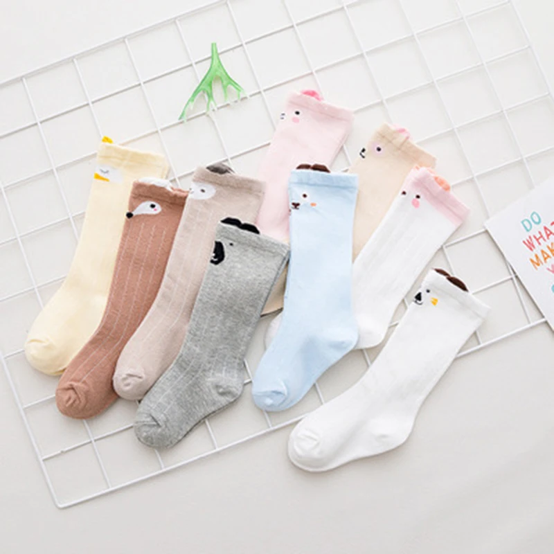 

Unisex Lovely Cute Cartoon Kids Baby Socks Knee Girl Boy Toddler Socks Animal Infant Soft Cotton Socks Baby Boy Socks