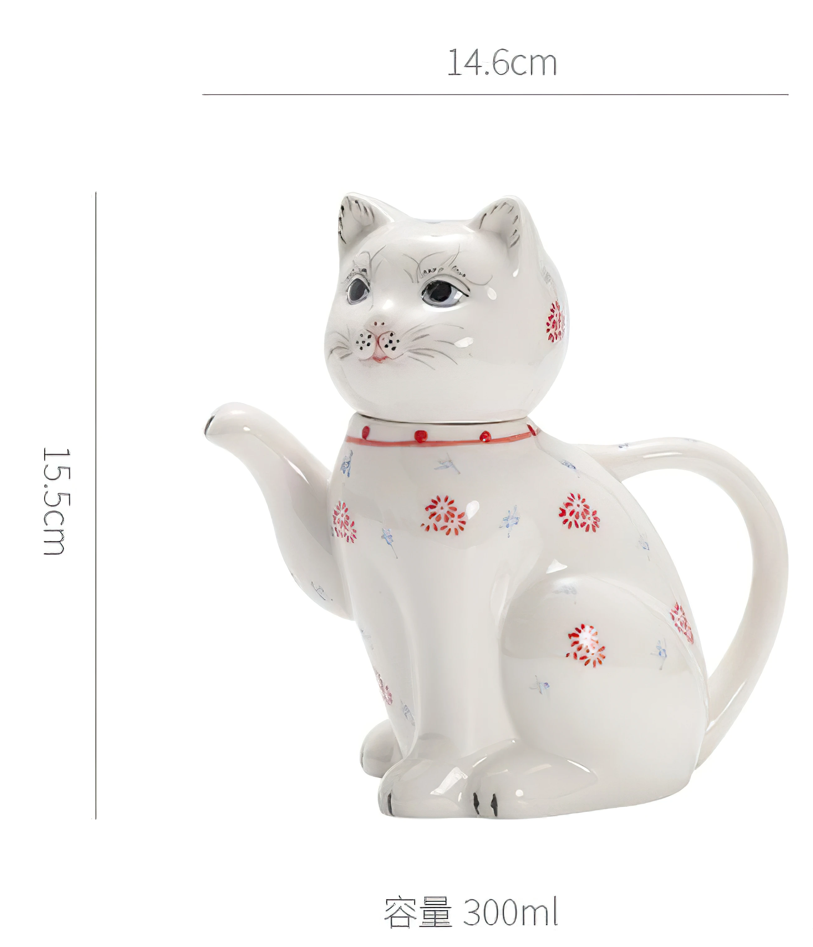 セラミックティーポット水器猫ケトル磁器フラゴンポットドリンク