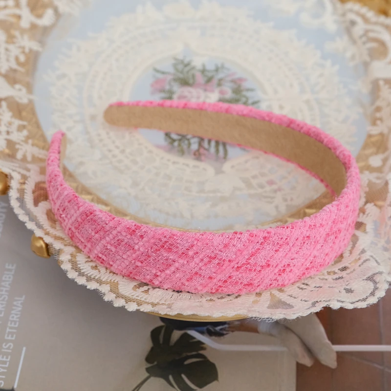 الخريف الشتاء Headbands الوردي الأصفر الأزرق الأخضر ارتفع الأحمر الأرجواني عصابات الشعر للنساء إكسسوارات الشعر الفتيات موضة أغطية الرأس اليومية