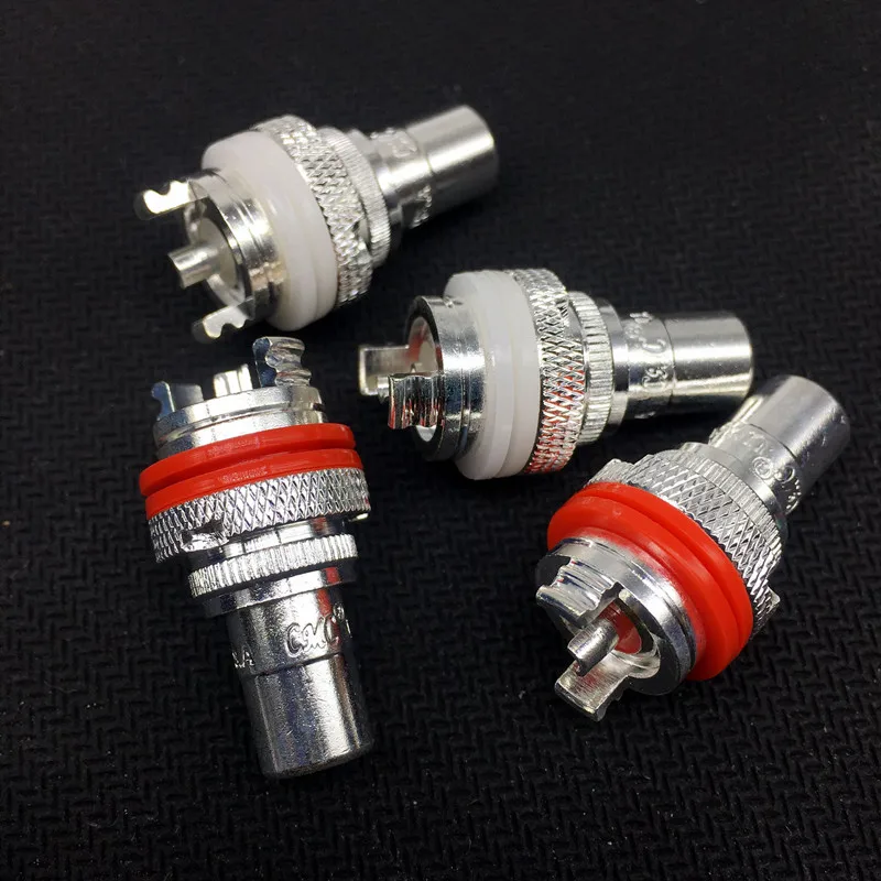 Um par cmc 805-2.5ag cobre puro banhado a prata terminal de áudio rca cd amplificador de potência terminal