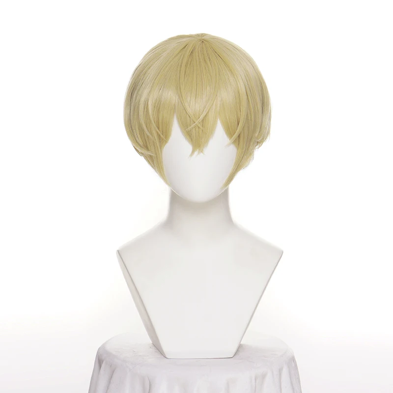 

Anime Tokyo Revengers Chifuyu Matsuno Cosplay Wig Short Blonde Black Heat Resistant Synthetic Hair Wigs + Wig Cap