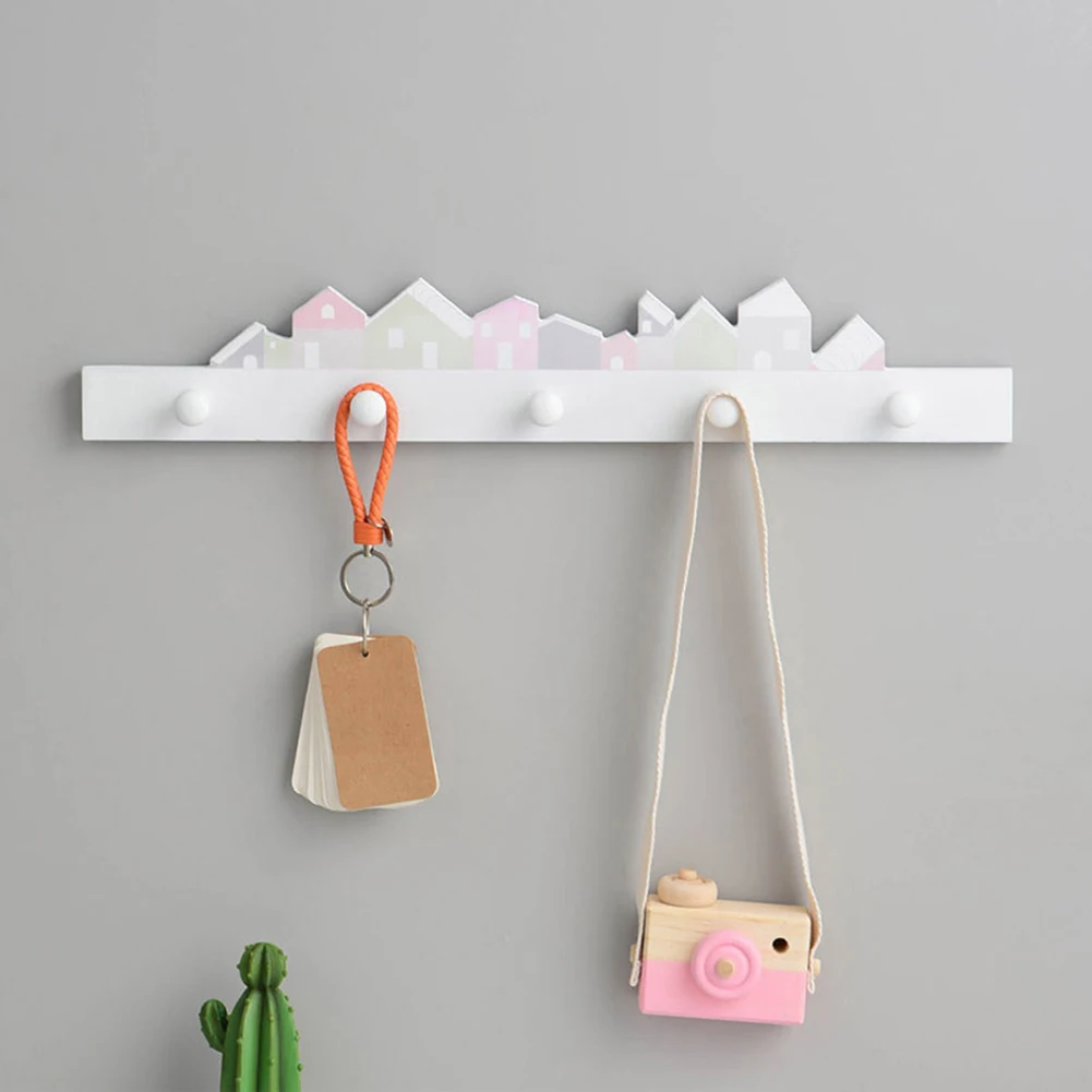 Creative Cute Shape Nail-free Wall Clothes Hooks Kids Room Decorative Key Hanging Hanger Kitchen Storage Hook