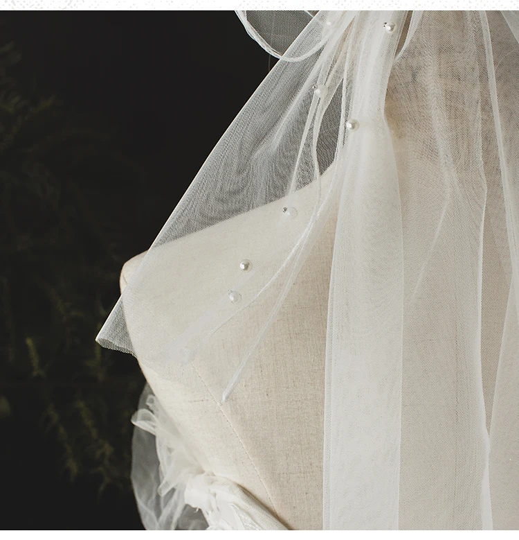 CC Veil Wedding Hair Accessories for Women Bridal Hairwear Engagement Jewelry Butterfly Shape 100% Handmade Short Veils QS118
