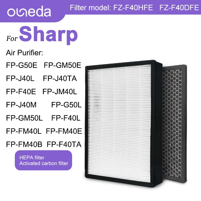 

Из 2 предметов для очиститель воздуха Sharp фильтр FP-FM40 FU-Z35TA-W FP-F40TA HEPA фильтр фильтра с активированным углем FZ-F40HFE FZ-F40DFE воздушный фильтр для дома