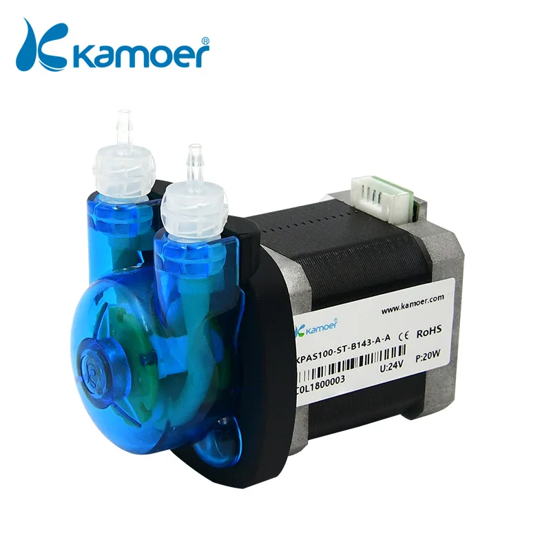 Kamoer Stepper Peristaltic Pump 24V Samll Peristaltic Pump S/L Plate Transfer Viscous Non-Viscous Liquid (20-110ml/min) KPAS100