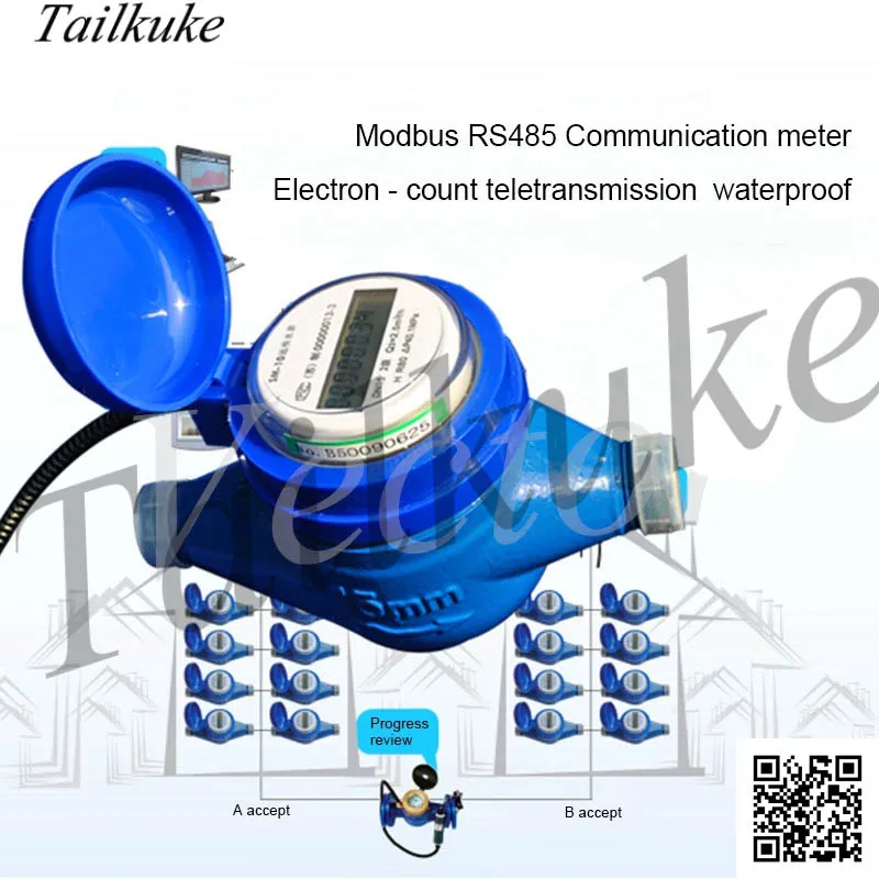 

Electronic Remote Intelligent Water Meter Modbus/188 Protocol RS485 Communication Waterproof IP68