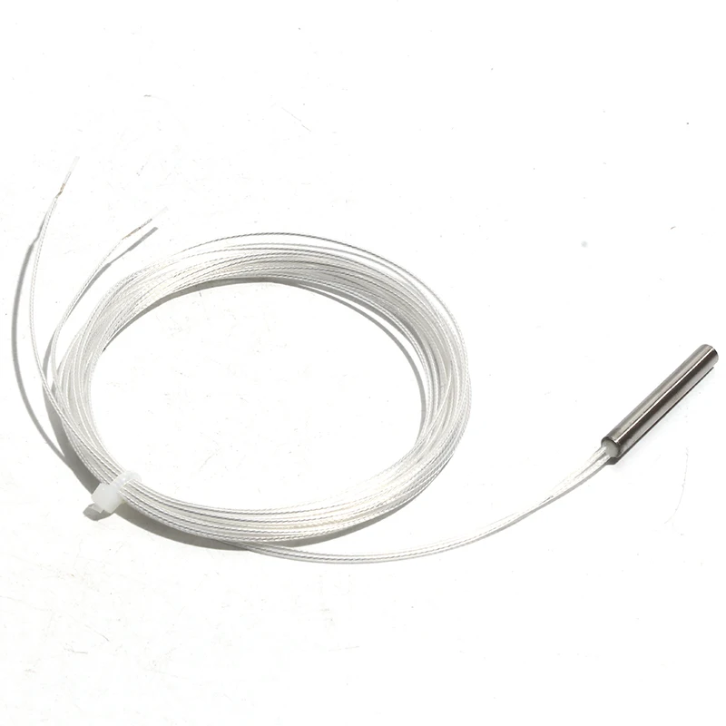 Cable del Sensor de temperatura del termopar de 0,5-3M de resistencia térmica de platino PT100 de 4*30mm para controlador de temperatura Industrial