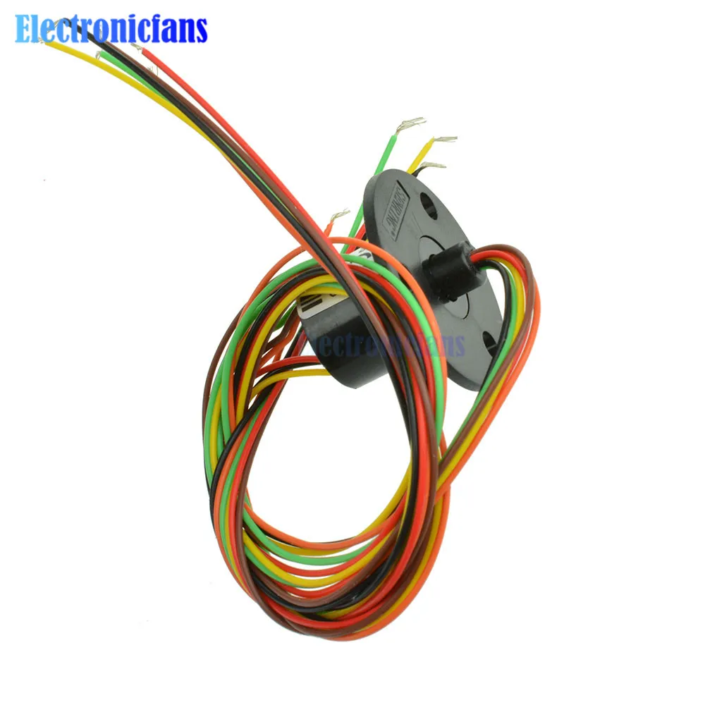 AC 240V 6-Way Conductive Slip Ring 300Rpm 2A for Monitor Robotic 12.5mm Engineering Plastics 1000 Nsulation Resistance