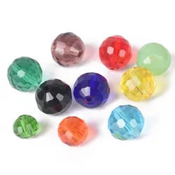 Ronde 96 Facetten Cut Disco Ball 6Mm 8Mm 10Mm 12Mm Crystal Glass Losse Spacer Kralen Veel kleuren Voor Sieraden Maken Diy Ambachten