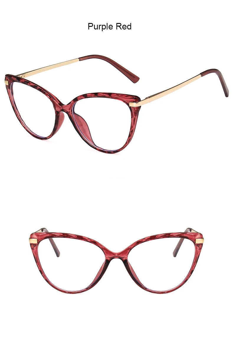 Mode Cat Eye Frauen Lesebrille Anti Blau Licht TR90 Frühling Scharnier Presbyopie Brillen Klare Linse Brillen – Detail 15