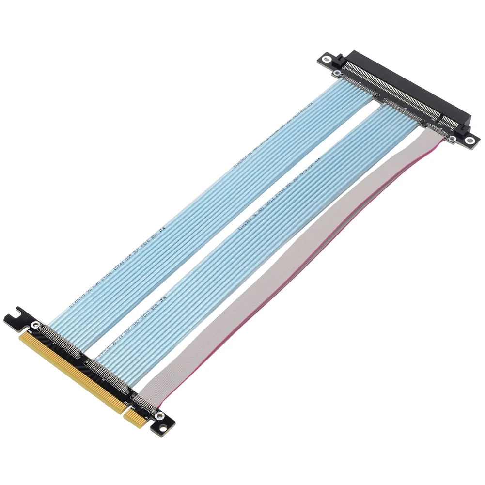 PCI-E X16 to 16X 4.0 Male to Female Riser Extension Cable Graphics Card Computer Chassis PCI Express Extender Ribbon 256G/bps