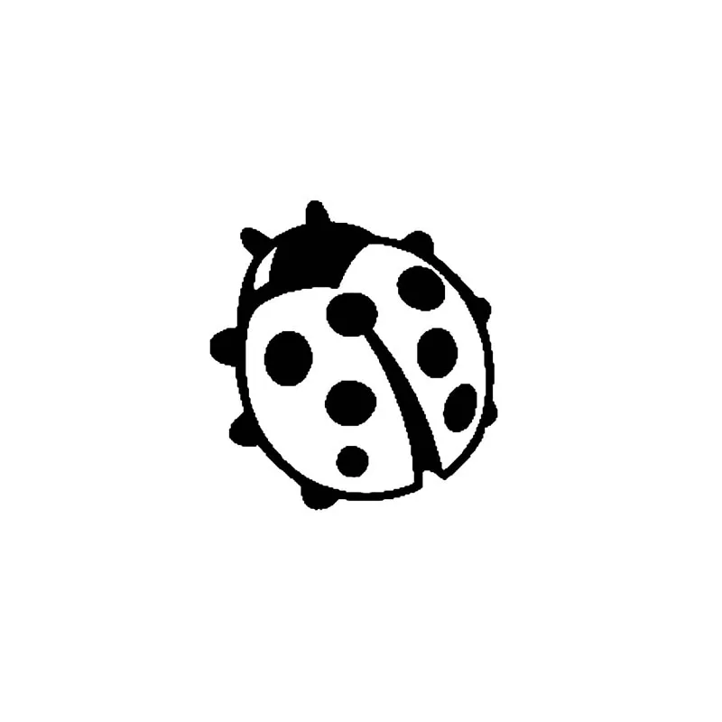 

12CM*12.7CM Ladybug Vinyl Decal Car Sticker Bug Insect Cute Outdoor Black/Silver for Volkswagen Stickers